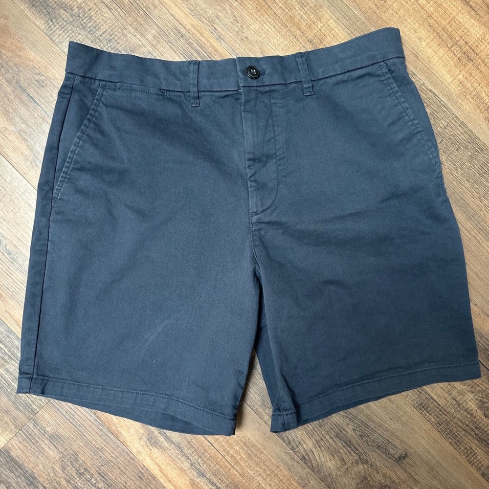 Gap Mens‎ Navy Blue Chino Shorts 8" Inseam Stretch Cotton Size 33 Preppy Classic
